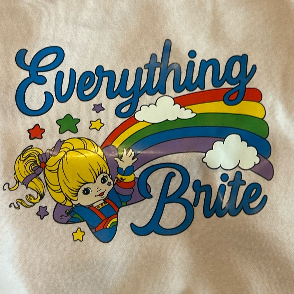 Rainbow Brite Pink Dog Hooded Sweatshirt Pet Hoodie Size Large- NWT - Picture 2 of 13